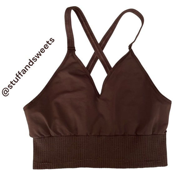 FREE PEOPLE  Good Karma Crop Tank brown M/L nwot - Picture 3 of 6